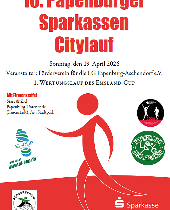 Flyer des Sparkassen Citylaufs ist jetzt Online